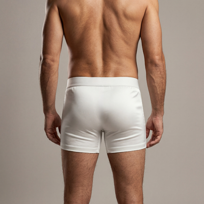 Premium boxershorts i siden | Komfort hela dagen vit (NY)