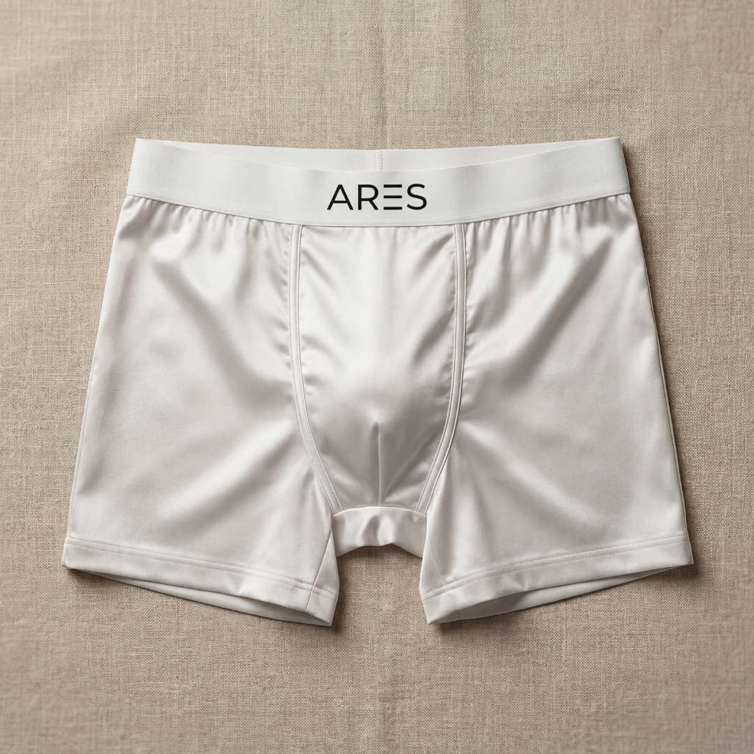 Premium boxershorts i siden | Komfort hela dagen vit (NY)