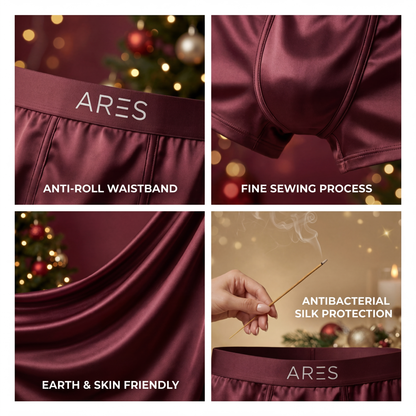 Boxershorts i förstklassig siden | Komfort hela dagen Vinröd (NY)