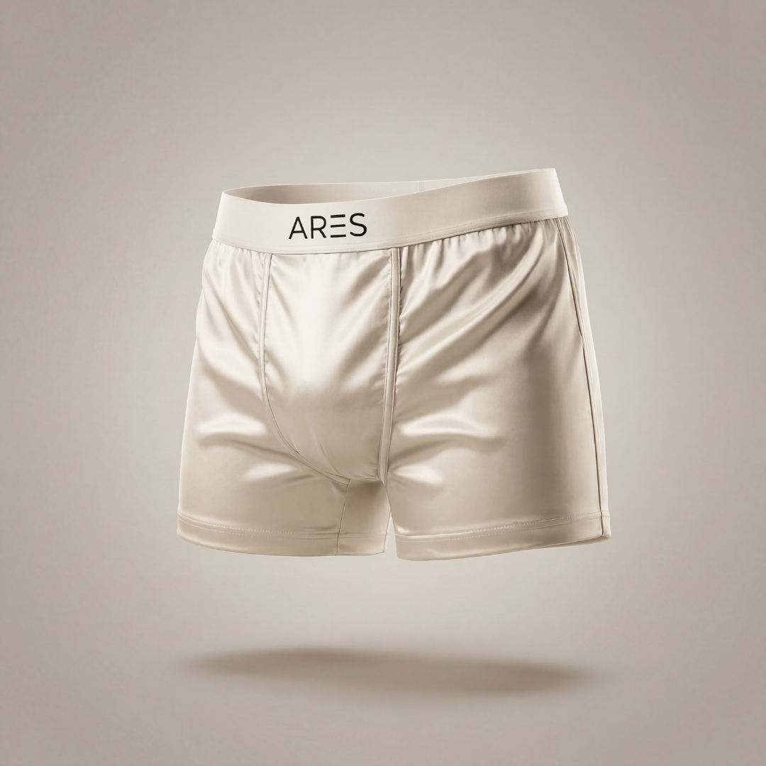 Premium boxershorts i siden | Komfort hela dagen vit (NY)