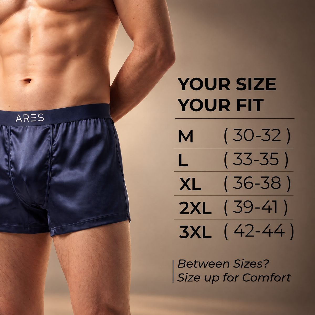 Ares sidenboxershorts | Komfort hela dagen (nya färger)